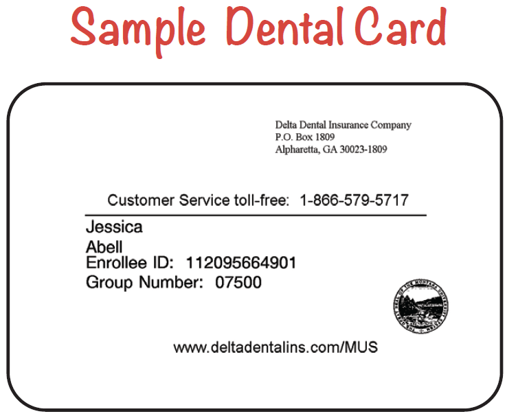 Sample Dental Card